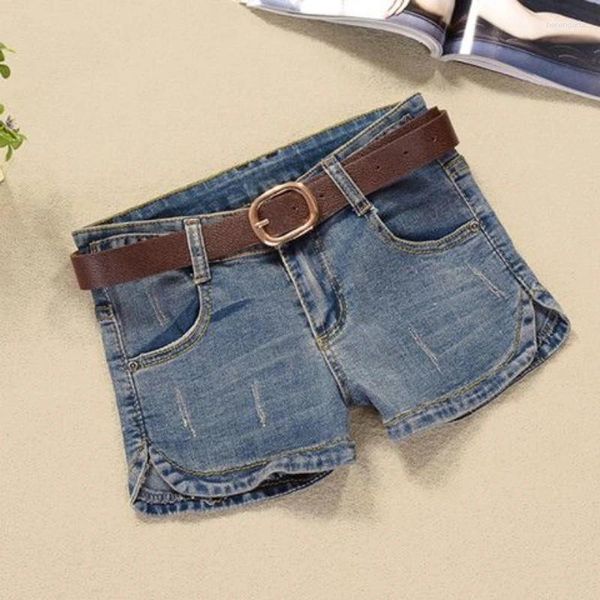 Jeans féminins Style de mode féminin Mode Mid Taist Washed Shorts Mes aussi