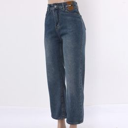 Jeans da donna Pantaloni cargo da donna estivi Vita alta Gamba larga larga Distressed Skinny Versatile Dritto Drape Jean Sweat Streetwear