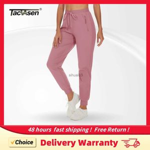 Damesjeans TACVASEN sneldrogende wandelbroek Casual lange broek voor dames, elastische taille, ritsvak, atletische broek, hardlooptrainingsbroek