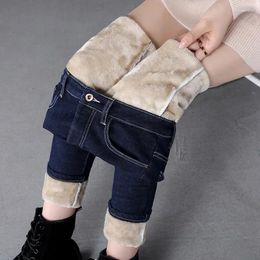 Vrouwen Jeans Dikke Winter Warm Skinny Voor Vrouwen Vrouwelijke Hoge Taille Fluwelen Denim Broek Streetwear Stretch Broek Kleding Z110