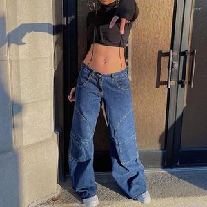 Dames jeans topkwaliteit losse lage taille vrouwen hiphop wide been broek voor dames