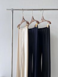 Jeans TR pour femmes, pantalons en acétate, bas doux simples, pantalons de luxe de styliste, pleine longueur, 2024