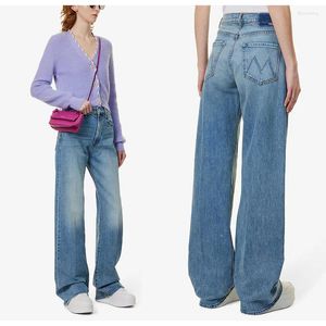 Jeans pour femmes VII 2023 Marque M Été Vêtements coréens Taille haute Lâche Micro Denim Pantalon Y2k Vintage 90s Pantalon avec