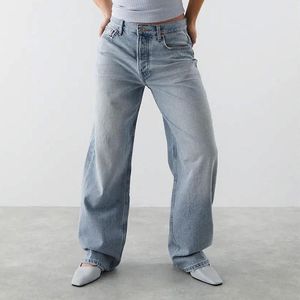 Jeans pour femmes Vintage Denim décontracté pour femmes grande taille pantalon droit droit pantalon cargo femme vêtements coréen streetwear