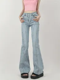 Jeans pour femmes Vintage taille haute pour femmes Pantalones de Mujer 2024 Streetwear Y2K Joker Denim Pantalon évasé Dames Pantalon à jambes larges