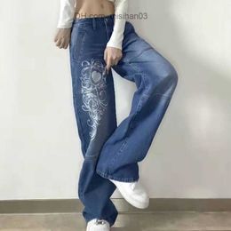 Jeans pour femmes Vintage taille basse Cargo Pants Harajuku Grunge Y2K Aesthetics Independent Women /39; Jeans poche vêtements de rue coréens pantalons rétro Z230717