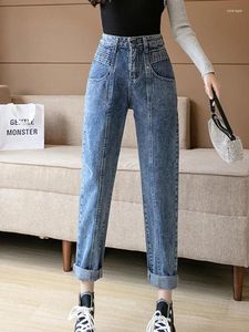 Jeans pour femmes vintage stretage haute taille hard harun pantal