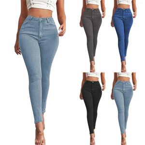 Jeans pour femmes vintage adolescente denim pour femmes hauts tâches stim slim pantalon crayon plus taille