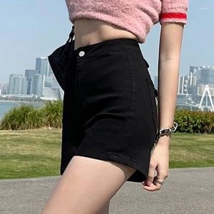 Jeans féminins Shorts de taille noire rétro denim rétro look sexy fashoin marque de haute qualité Arrivées courte pour femme