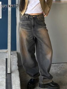 Jeans pour femmes Weekeep y2k Grunge Baggy Mom Jeans années 2000 rétro taille basse jambe large Denim pantalons décontractés femmes surdimensionné Cargo pantalon Streetwear basique 230427