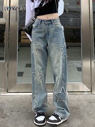 Dames Jeans Weekeep y2k Star Patchwork Streetwear Low Rise Rechte Pijpen Denim Cargo Broek Baggy Harajuku Vintage Casual 90s 230407
