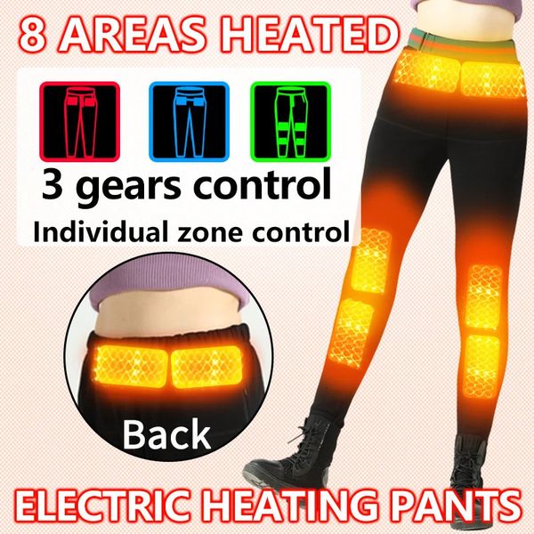 Jeans para mujer Deportes al aire libre de invierno Pantalones cálidos Hombres Mujeres Calefacción eléctrica Ropa de carga USB Plus Terciopelo Grueso Casual Climatizado 231208
