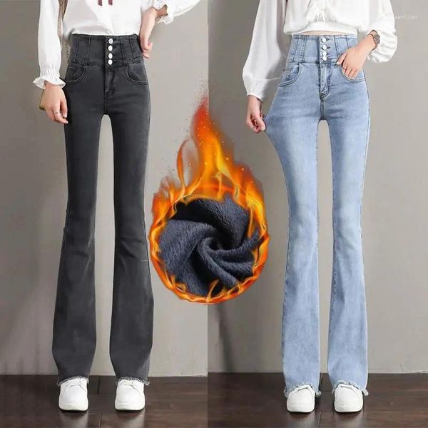 Jeans pour femmes hiver chaude 93-104 cm denim pant