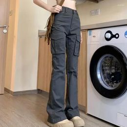 Jean femme avec poches Cargo pantalon femme jambe droite pantalon pour femme Spanx Cowboy Grunge Y2k étiré bureau A R