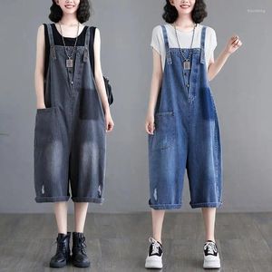 Dames jeans dames denim overalls kpop been breedte broek y2k baggy zomerkleding dongdaemun Koreaanse kleding grunge urban