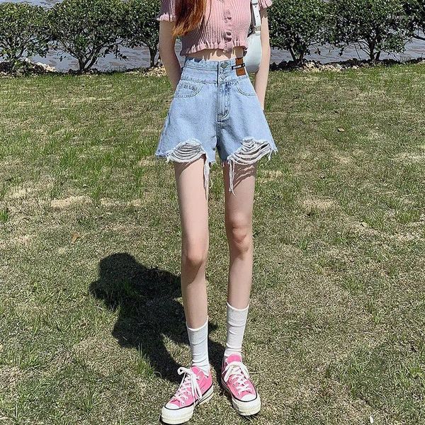 Jeans pour femmes short en jean féminin Jean Korean Style 2024 AUTUMNE MORÉE Mesdames sexy jupes courtes Pantalons de jupe d'été