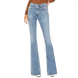 Dames jeans dames hoge taille spleet enigszins wijd uitlopen om er dunner uit te zien en langer mod mom Jean jumpsuits dames broek