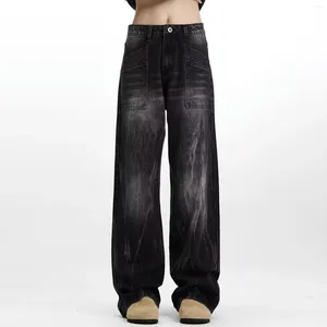 Damesjeans Vrouwen Zwart Gotic Baggy Harajuku Streetwear Denim broek 90s Y2K brede Jean Pants Vintage 2000s Trashy oversize kleding