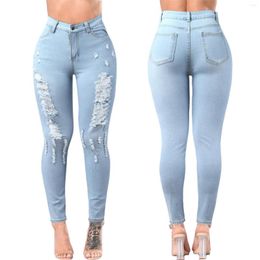 Jeans pour femmes Femmes Casual Bleu Foncé Classique Taille Moyenne Poche Serrée Leggings Super Confortable Pantalon Quotidien Rapide En Stock