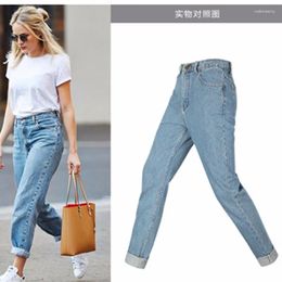 Jeans pour femmes femmes occasionnelles hautes crayons bleu streetwear bodyconn pantalon denim dames beoy ami pantalon jean hivernal
