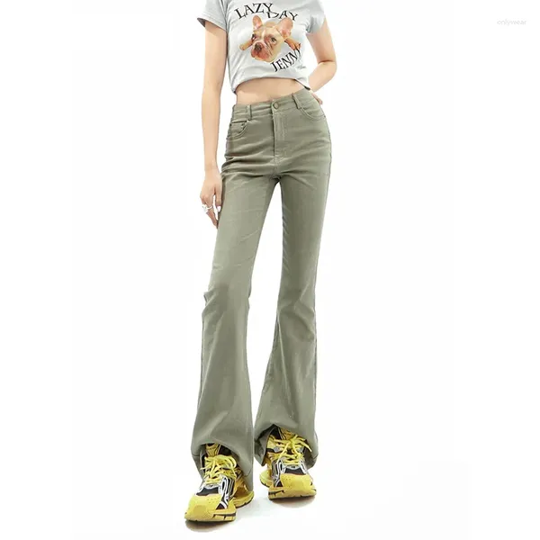 Jeans pour femmes pantalons boutonnés pour femmes jeans jegings jeggings élastiques denim coupées de leggings de mode de mode décontracté pantalon