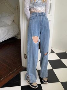 Jeans pour femmes pantalons de denim de taille haute taille