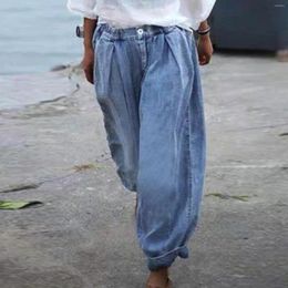 Dames jeans dames broek dames hoge taille flaggy vriend bijgesneden denim bedroefd spijkerbroek voor