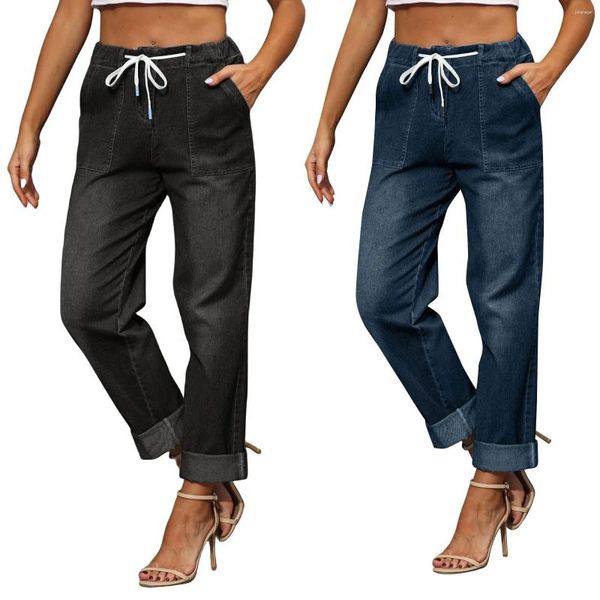 Jeans para mujeres Mujeres que se esfuerzan en los corredores de mezclilla Pantalones de trabajo elástico Casual para trajes