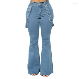 Jeans pour femmes Mode féminine Femmes Jean Pantalons Bas Solide Skinny Look-Mince Salopette Moulante Sans Manches Combinaison Tenue Combishort