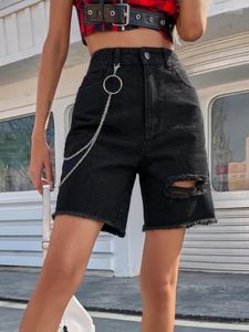 Dames jeans dames plus size korte vrouwen hoge taille denim shorts gescheurd gat Jean Summer Oversiz Korean