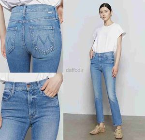 Jeans pour femmes Femmes Stretch pantalon en denim droit mode décontracté cheville longueur jeans 2023 nouveau 24328