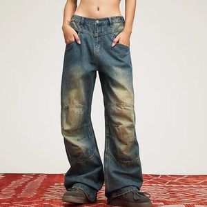 Jeans pour femmes Femmes Y2K Pantalon Vintage Streetwear Confortable Doux Casual Slim Fit Distressed Stretch High Street Pantalon Vêtements