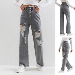 Jeans femininos mulheres namorado alto pro perna larga mulher azul tamanho xs sólido casual baggy streetwear calças de bolso