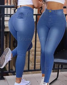 Dames jeans dames jeans 2022 Zomertrend mode O-ring rits zipper decor casual high taille skinny plain pocket dagelijkse jeans zonder riem T240221
