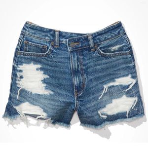 Jeans de femmes jeans jeans shorts denim femmes hautes tâches étires d'été causal causal
