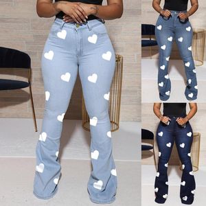 Jean femme jean femme grande taille vêtements femme Denim épais vu précédemment femme évasé taille haute jambe large ample Stretch