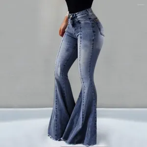 Jeans féminins pour femmes rétro fond de fond skinny femelle pantalon de jean de jambe large y2k