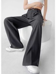 Jeans pour femmes adapter les femmes à grande jambe noire pantalon décontracté de la mode