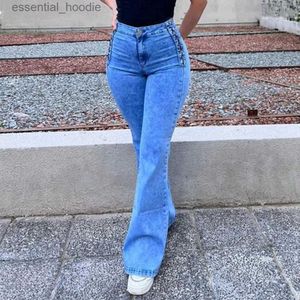 Dames jeans dames strakke jeans 2023 mode slanke fit vrachtbroek blauw grijs micro flash broek casual y2k broek seizoensgebonden straatkleding c240411