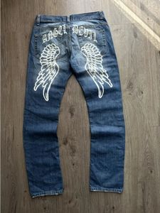 Jeans pour femmes Y2K Mode Streetwear Harajuku Rétro surdimensionné Impression graphique Baggy Denim Pantalon Hommes Femmes Goth Large Pantalon 231214