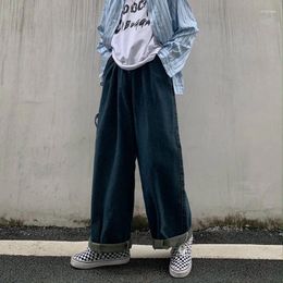Jeans pour femmes y2k pantalon coréen version japonaise vintage papa de travail combinaison lâche haute jambe large jambe directe pour hommes et femmes