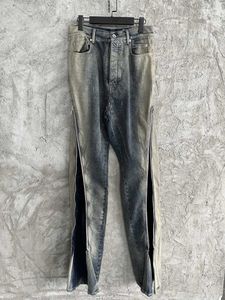 Jeans pour femmes, fermeture éclair, jambes larges, Design ouvert, mode décontractée, automne 2024, 0103