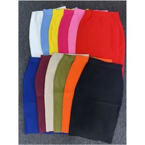 Dames jumpsuits rompertjes 60 cm knielengte stretch bandage rok snoep kleur bodycon kokerrok dames elegant kantoor zakelijk formeel XL XXL 230711