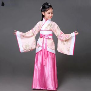 Women s Jumpsuits Rompers Ancient Kids Traditional Dresses Chinese Outfit Girls Costume Folk Dance Performance Hanfu Dress for Children 231009