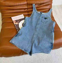 Jumpsuits voor dames rompers ontwerper Shenzhen 24 lente/zomertijdperk reduceren van meisjesstijl Letter Triangle Label interface Bag Ronde nek Mouwloze rugband jumpsuit 1B 1B