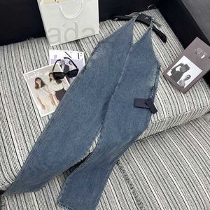 Jumpsuits voor dames rompers ontwerper lente en zomer nieuw modetijdperk verminderen zoete meisjesstijl driehoek pocket denim riem jumpsuit rpfq