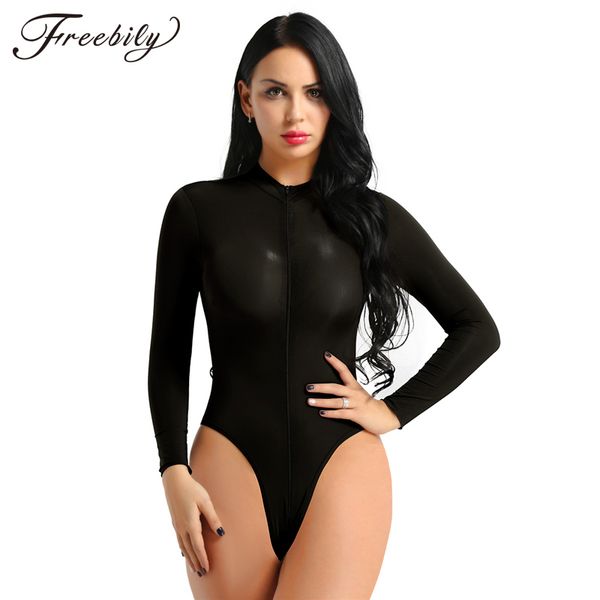 Monos de mujer Mamelucos Mujer Sexy Tanga con cremallera Leotardo Body Mujeres Fetiche Ver a través de cuerpo transparente Teddy Body erótico Catsuit Clubwear 230914