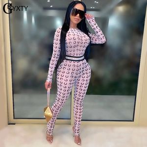 Dames jumpsuits rompertjes GBYXTY sexy pure mesh club party outfits dames lange mouwen halve maan print skinny jumpsuit en femme overalls ZL853 230826