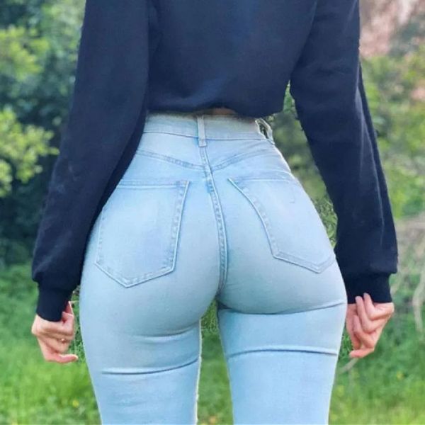 Combinaisons pour femmes Barboteuses Jeans taille haute pour femmes Butt Baggy Longueur de la cheville Pantalon Curvy Skinny Tummy Control Élasticité colombienne 231213