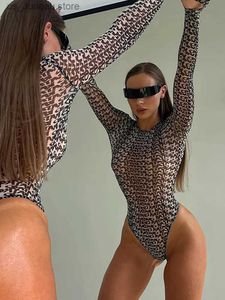 Jumpsuits voor dames hirigin sexy vrouwen slanke fit bodysuit tops lange slve shr s door bodysuits Rhinestone Hollow Out Backless Leotard T -shirt T240412